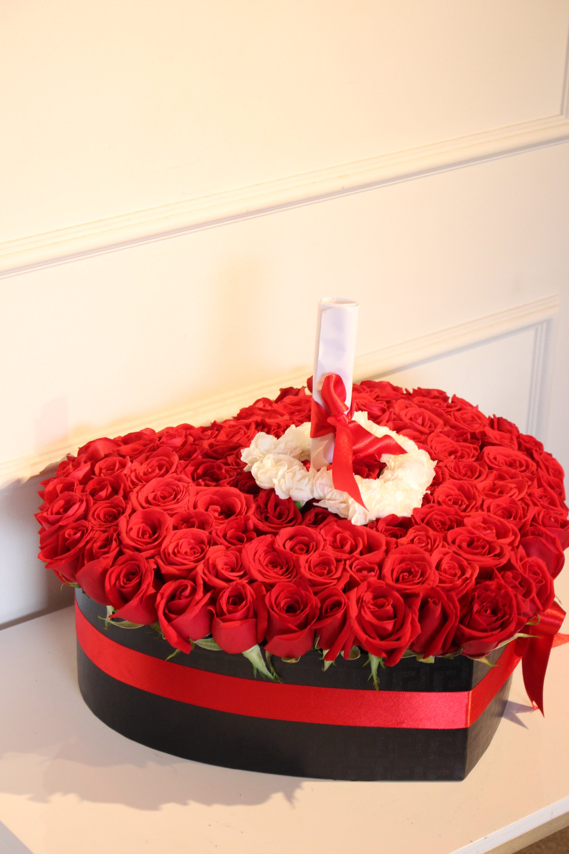 Corazón de 200 rosas