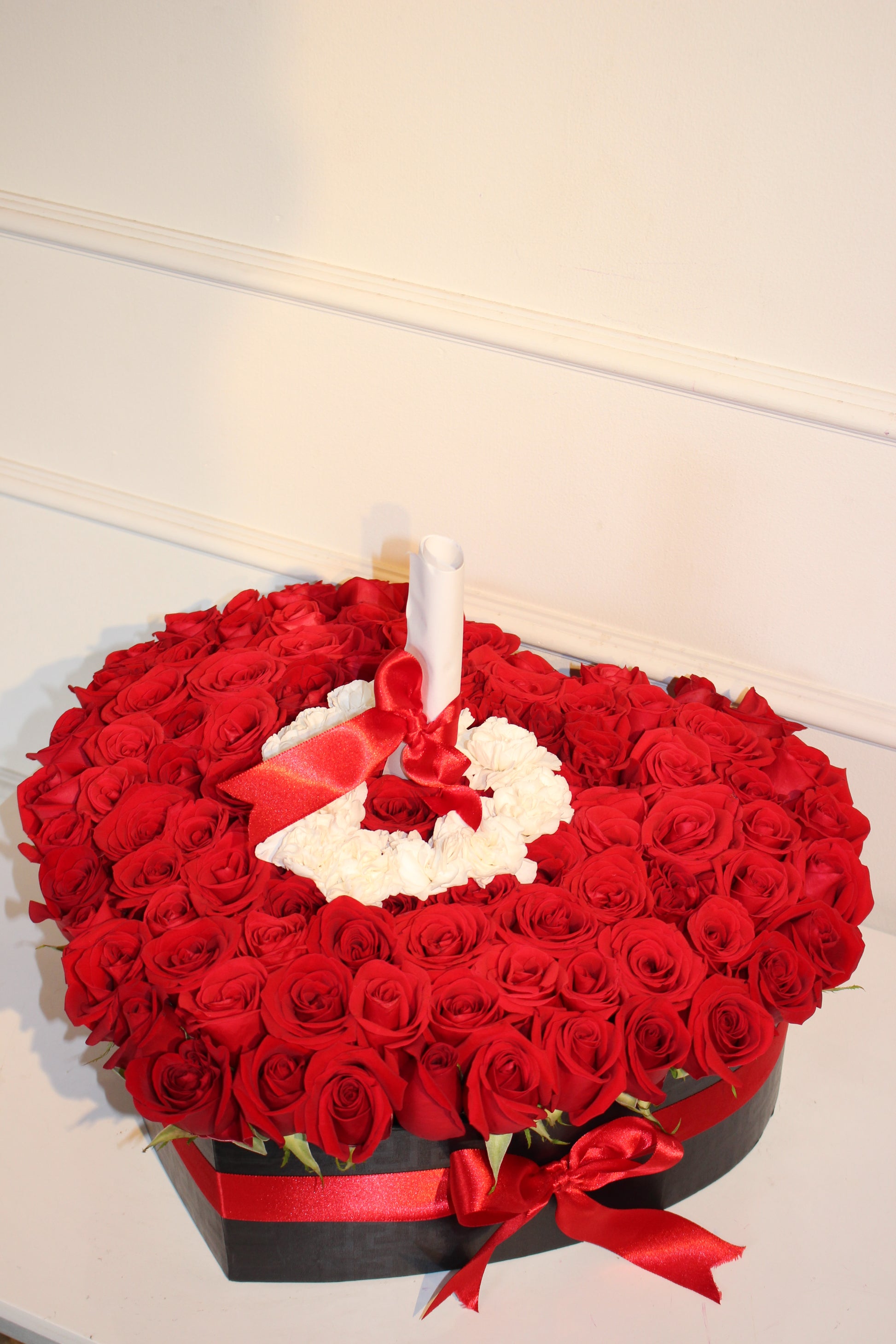 Corazón de 200 rosas