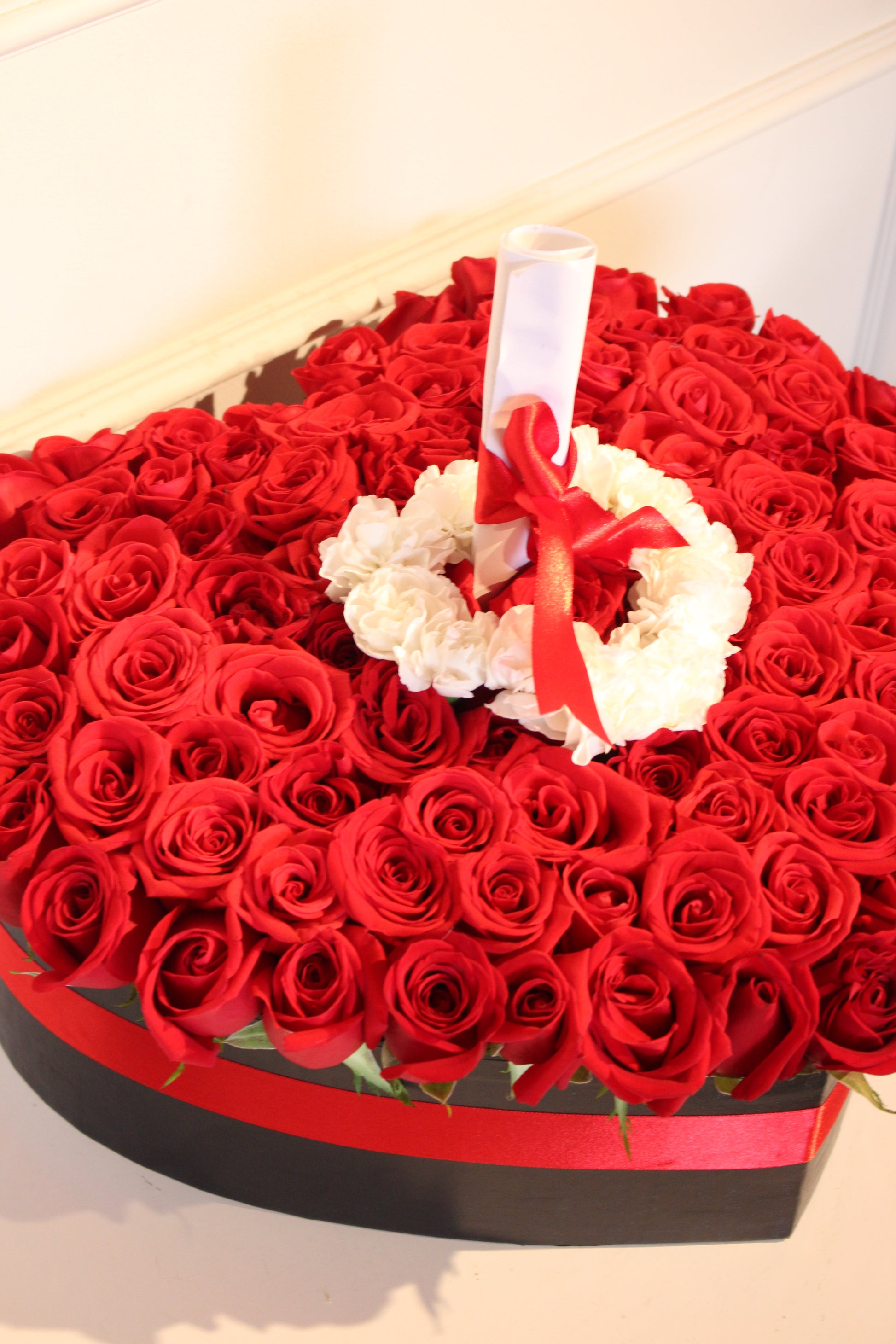 Corazón de 200 rosas