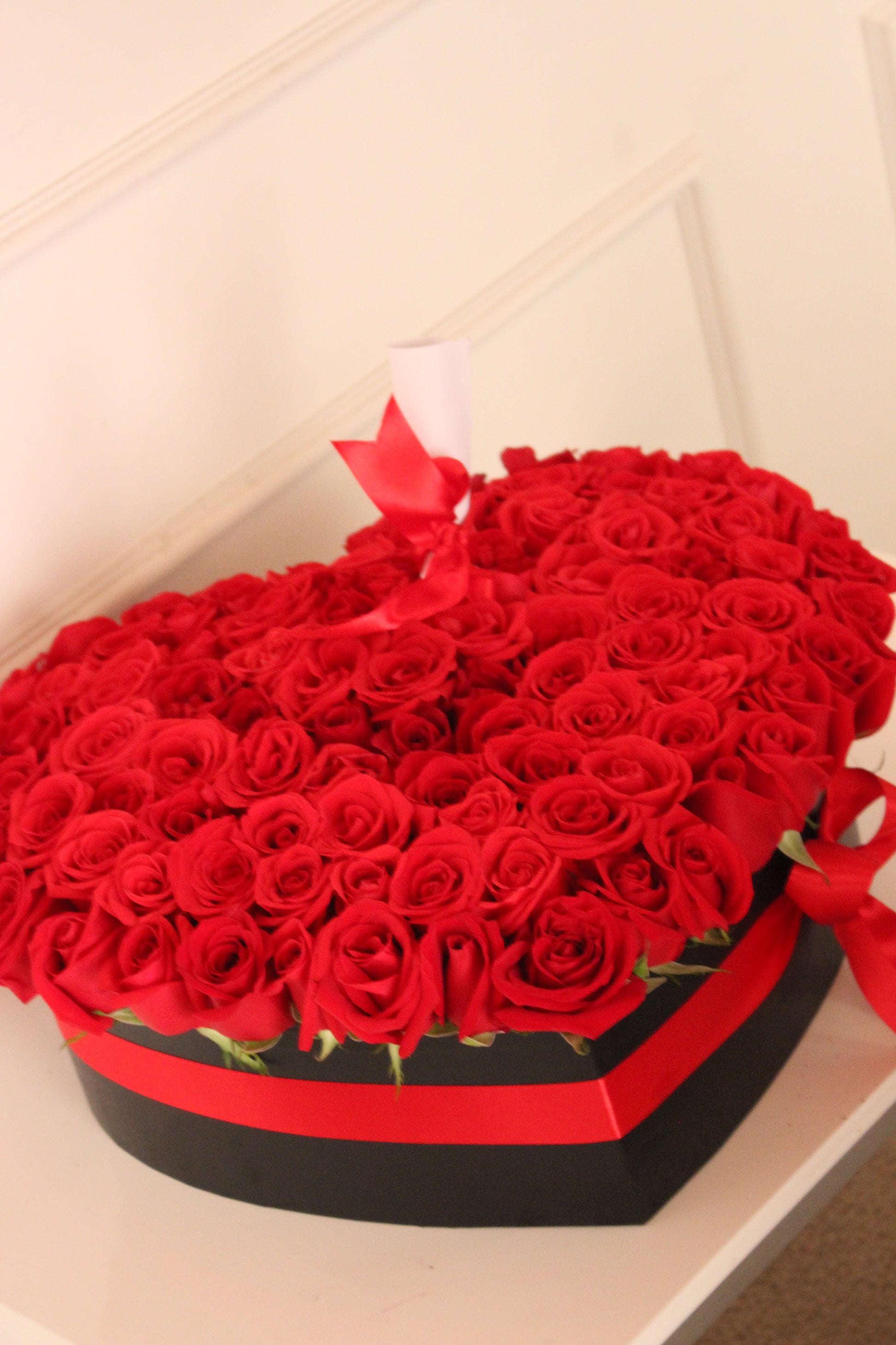 Corazón de 200 rosas